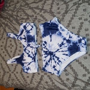 Brand new 0XL Shein tie dye Shein bikini
